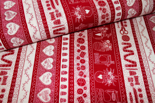 Designerbaumwollstoff Say it with a Stitch (10 cm)